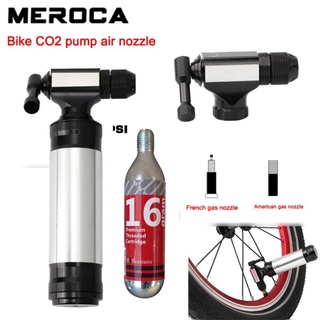 สูบลมจักรยาน มอเตอร์ไซต์ MEROCA Bicycle CO2 cylinder pump Gas NozzleMEROCA CO2 Inflator