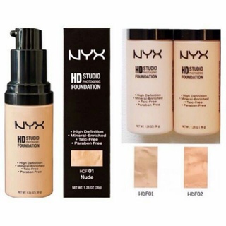 พร้อมส่ง รองพื้น nyx hd studio photogenic foundation เกลี่ยง่ายสูตรพิเศษปกปิดริ้วรอย ฟื้นฟูผิว