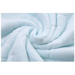 YJQ-02【140กรัม】ผ้าเช็ดตัว นาโน สีพื้น ปั้มลาย ผ้าขนหนู ลายน่ารัก สีหวาน ขนาด 140x70 ซม