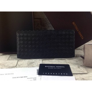 superbrandnameBOTTEGA CONTINENTAL WALLET IN NERO INTRECCIATO VN