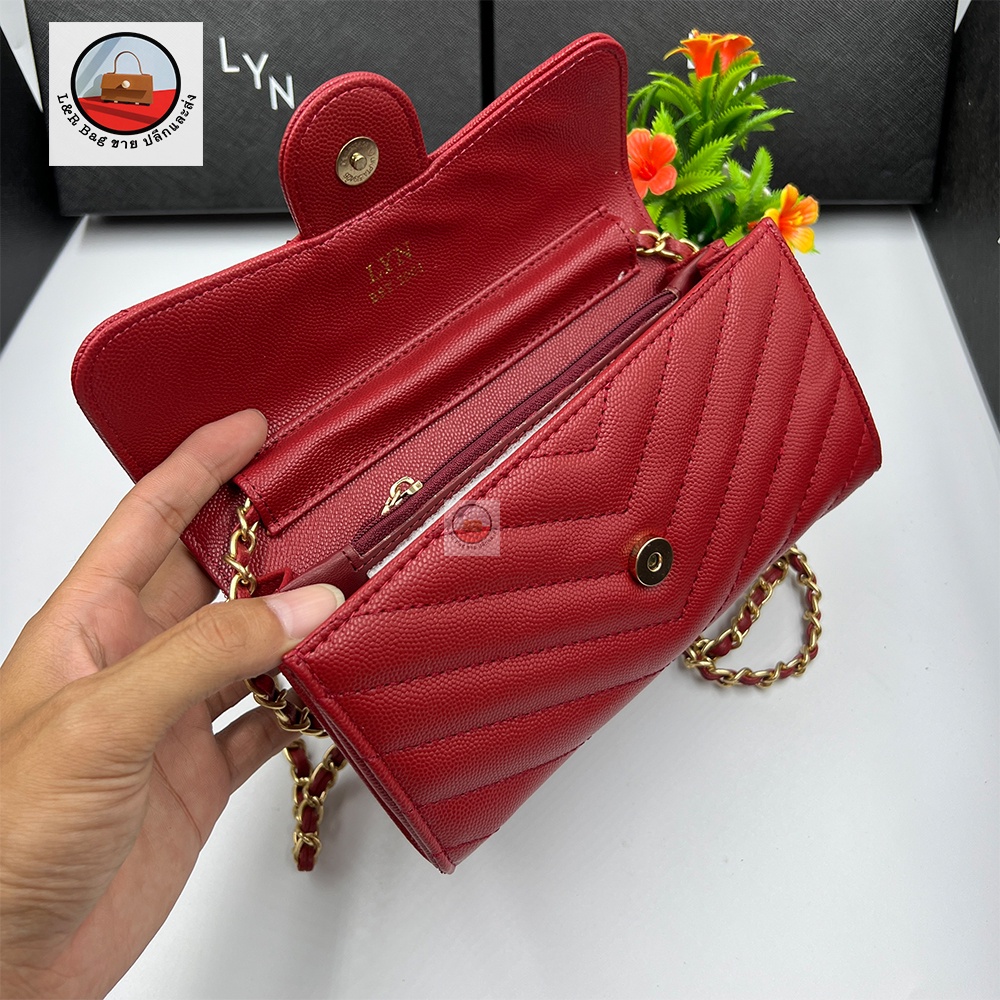 กระเป๋าสะพายข้าง lYN(สีล้วน) ขนาด 8นิ้ว
