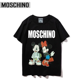 [S-5XL][Moschino-Collection] &lt; Tag+collar Label &gt; เสื้อยืดแขนสั้น ผ้าฝ้าย ทรงหลวม ลายการ์ตูนหมี สไตล์สตรีท สําหรับผู้ชาย