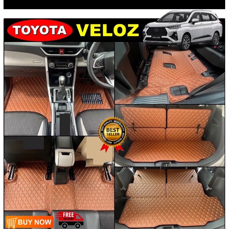📣โปรโมชั่นส่งฟรี+โค๊ดลดเพิ่ม100฿🎉 พรมรถยนต์ 6D Toyota Veloz 2,500 ฿  🎊 เต็มคัน หนังเกรดAAA หนา 13 มิ