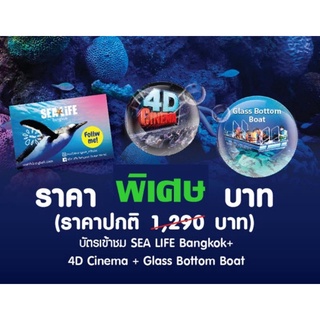 [e-ticket] Sea Life Ocean World + 4D + เรือท้องกระจก