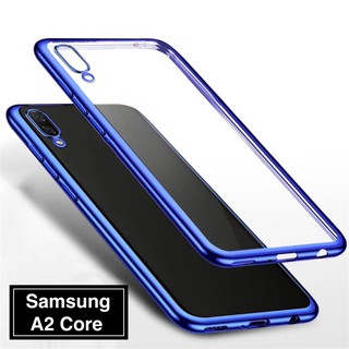 Case Samsung galaxy A2core เคสนิ่ม ขอบสีหลังใส เคสกันกระแทก สวยและบาง TPU CASE เคสซีลีโคน สินค้าใหม่ ส่งจากไทย