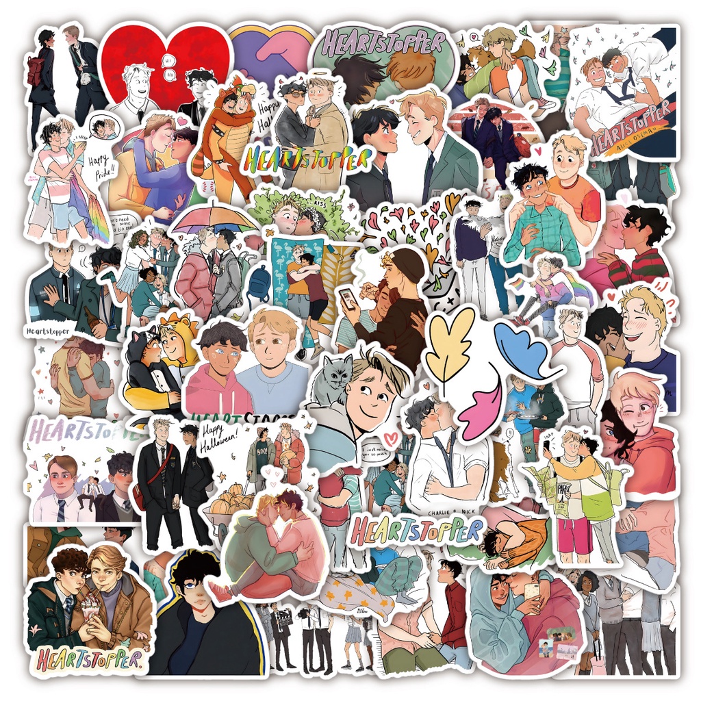 สติกเกอร์ ลายกราฟฟิติ อนิเมะ Heartstopper DIY สําหรับติดตกแต่งกระเป๋าเดินทาง แล็ปท็อป 50 25 10 ชิ้น