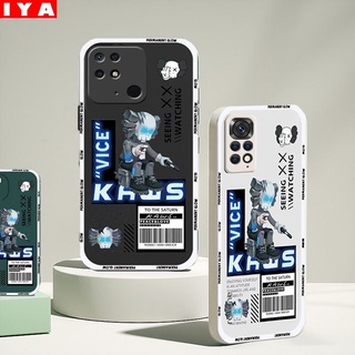 เคสซิลิโคนนิ่ม ทรงสี่เหลี่ยม ลายหมี KAWS สําหรับ Xiaomi Poco F4 F4 GT Poco F3 Poco X3 NFC X3 Pro M3 Pro Redmi 10C 10A 9C 9A 9T 10 Note 11 Pro Note 10 5G