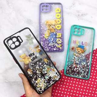 : พร้อมส่ง!!SAMSUNG A22 4G/A22 5G/A32 5G/NOTE20UITRA เคสมือถือ TPU ขอบสีกันกล้องกากเพชรกริตเตอร์ เคสหมี