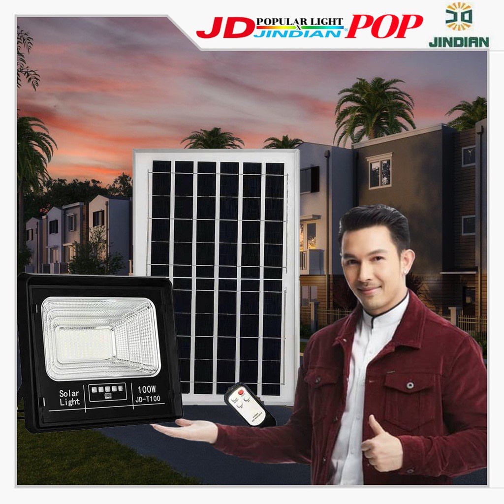[ JD Jindian รุ่นใหม่ล่าสุด 2023 ] 30W / 50W / 100W / 200W / 300W สปอตไลท์พลังแสงอาทิตย์ JD JINDIAN 