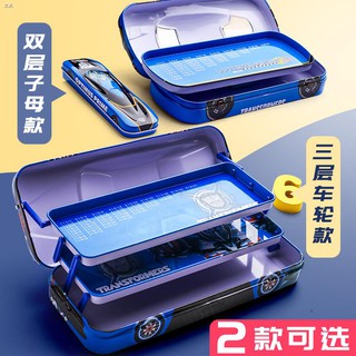 ♛■Transformers Stationery box, boy, primary school student, pencil case, pencil case, female, three-layer, children’s ki