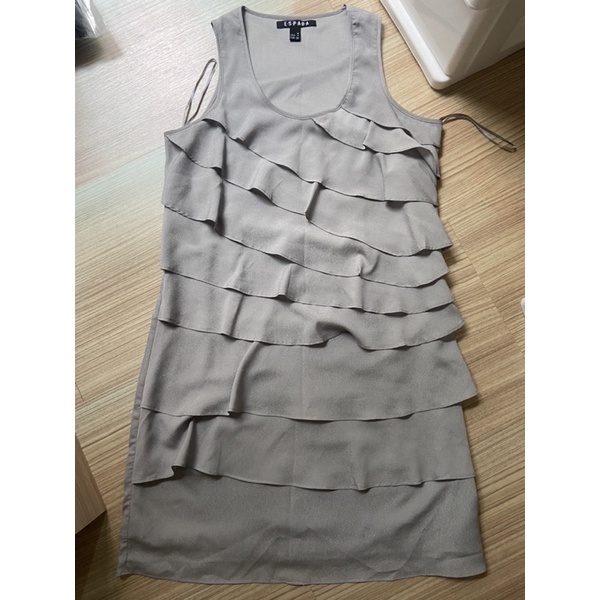 เดรส ESPADA แขนกุด สีเทา สภาพนางฟ้า