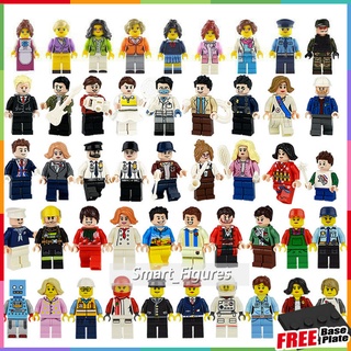 อาชีพที่แตกต่างกัน Minifigures ครูหมอคู่แต่งงานตุ๊กตาของเล่นของขวัญปาร์ตี้ตกแต่งตัวเลขขนาดเล็ก