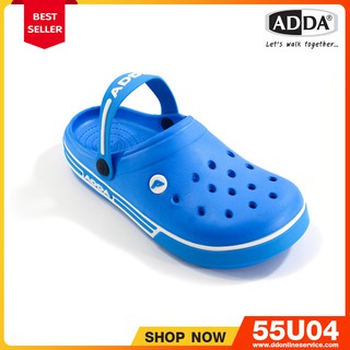 ADDA รุ่น 55U04 รองเท้าผู้ชาย รองเท้าแตะแบบสวม ทรงปิดหัว หัวโต แบบมีสายรัดส้น รองเท้าลำลอง