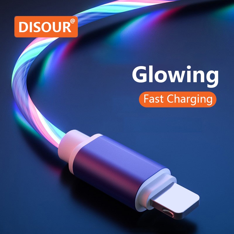 Disour สายชาร์จโทรศัพท์มือถือ Type-C Micro 8Pin 2.4A ชาร์จเร็ว สําหรับ Iphone Android