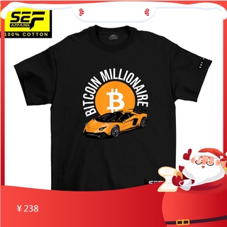 เสื้อยืดสําหรับผู้ชาย●★☼SEF เครื่องแต่งกายสกุลเงินดิจิทัล Crypto เทรดดิ้งซีรีส์เสื้อยืด BTC MIL Ye8