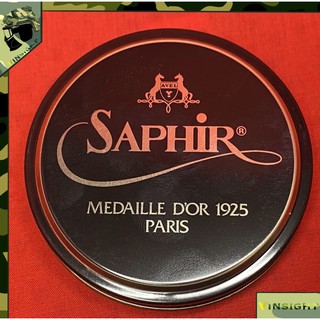 [Saphir][ดำ] -Medaille D’or 1925 Paris- [Vinsight] ตลับขี้ผึ้งขัดรองเท้าหนังจากฝรั่งเศส