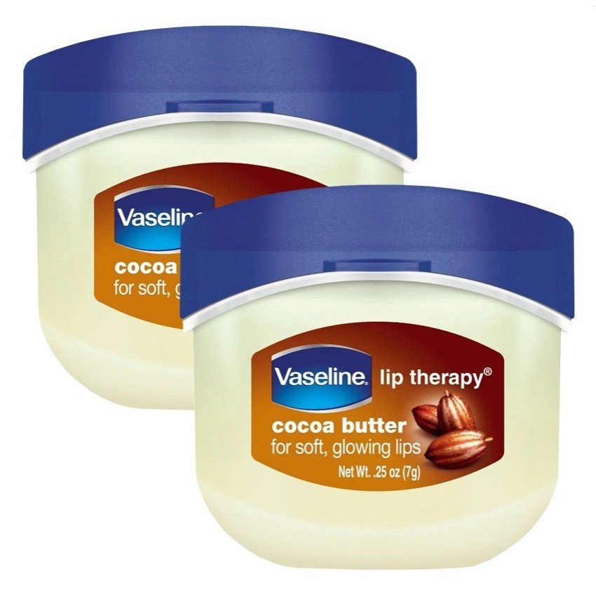 Vaseline Petroleum Jelly Lip Therapy #Cocoa Butter
 ปกป้องริมฝีปากที่แห้งแตก เติมความชุ่มชื่นให้ริมฝีปาก 7g. (2
กระปุก)
