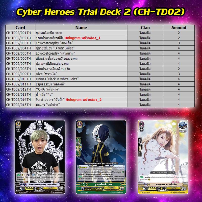 การ์ดไฟท์ แวนการ์ด cardfight vanguard ภาษาไทย VGT-CHT-TD02