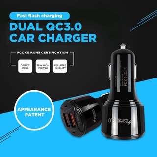 ⭐READY STOCK⭐36W Fast car charging car ที่ชาร์จในรถ Quick Charge 3.0 USB Car Charger 2 ช่อง QC3.0 2ช่อง