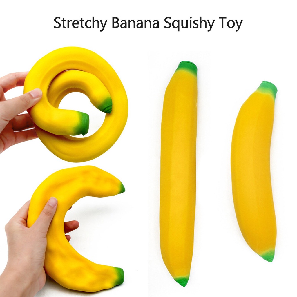 Stretchy Banana and Carrot StressRelief Toys Stretchy GlueSand Filled