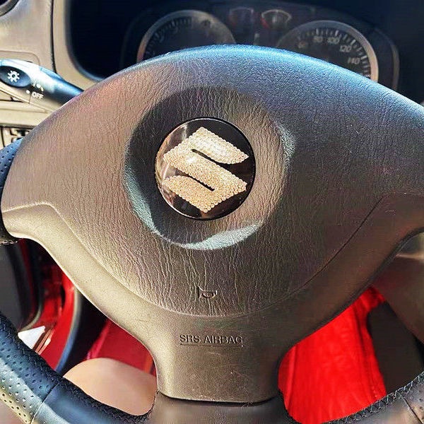 SGLink Dedicated Changan Suzuki Diamond-Studded สติ๊กเกอร์ติดพวงมาลัย Qiyue Witra Tianyu Swift พวงมาลัยโลโก้รถตกแต่งสติกเกอร์เพชร ราคา ถูกที่สุด ดีลบีเคเค แกลเลอรีภาพที่ 8