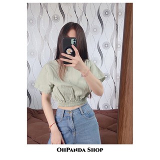 เสื้อจั้มเอว ผ้าลินิน สีพาสเทล 🐼OhPanda Shop🐼