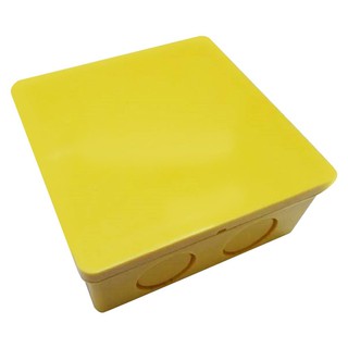 Junction box JUNCTION BOX ELEKTRA 4X4 YELLOW Conduit, accessories Electrical work กล่องพักสายไฟ กล่องพักสายสี่เหลี่ยม EL