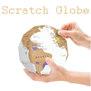 (พร้อมส่ง) Scratch Globe แผนที่ลูกโลก แถม! ปากกาขูด