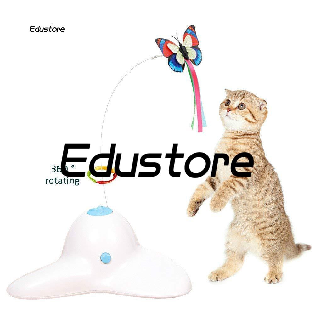 EduElectric Flutter Rotating Butterfly Flashing Interactive Cat Pet