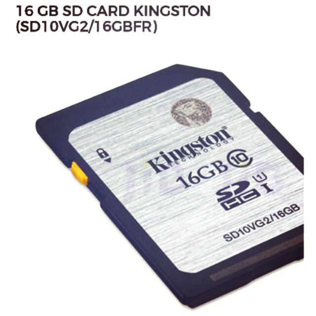 16​ GB​ SD CARD​ KINGSTON​ (SD10VG2/16GBFR)