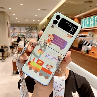 เคส Galaxy Z Flip 3 4 5G นิ่ม การ์ตูน น่ารัก เคสกล้อง พร้อมสายคล้อง ปรับได้ ฝาครอบป้องกันเต็มรูปแบบ