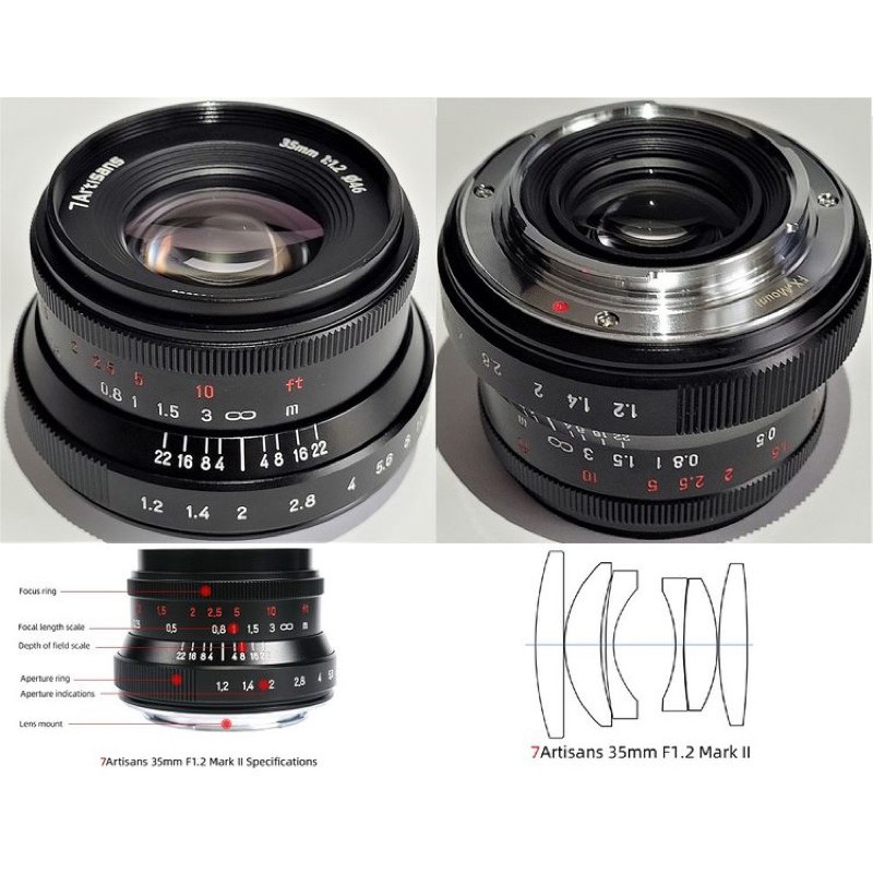 TTartisan 7.5mm F2.0 MF Fisheye Lens for Sony NEX E-mount A6300 A6500 A7 A7R A9