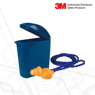 3M™ ปลั๊กลดเสียง รุ่น 1271 ชนิดล้างทำความสะอาดได้ มีสายเชือกโพลีเอสเตอร์ พร้อมกล่องบรรจุ ค่าการลดเสียง 24 เดซิเบล (1คู่)