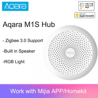 Xiaomi 2022 Aqara M1S Hub Gateway พร้อมไฟกลางคืน RGB Led Zigbee 3.0 Siri Voice APP รีโมตคอนโทรล บ้าน ทํางาน อัจฉริยะ Mijia APP HomeKit