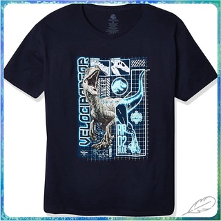 สินค้าขายดีรุ่นใหม่ เสื้อยืดแขนสั้น พิมพ์ลายกราฟฟิค Jurassic World Boys 2 Velociraptor สําหรับผู้ชาย