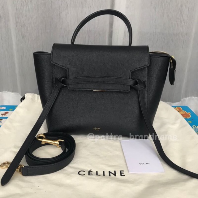 Celine micro Belt Bag Yr.2018 Black (ขายแล้วทาง Line : @pattra_brandname)