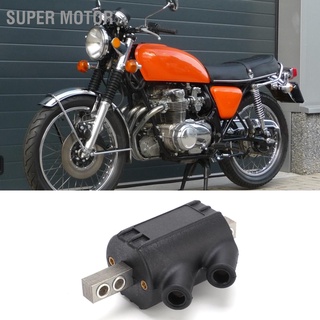 Super Motor คอยล์จุดระเบิด เอาท์พุทคู่ 5 โอห์ม แบบเปลี่ยน สําหรับรถจักรยานยนต์ Cb350F Cb400F Cb450 Cb500