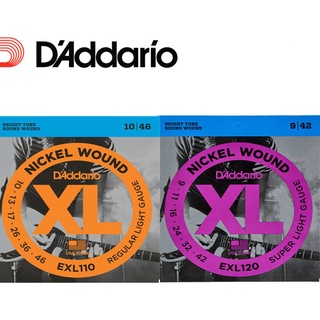 Daddario Exl130 120 110 Nickel Wound สายกีตาร์ไฟฟ้า Gitar Akustik เครื่องดนตรีสตริงชุด Elektrik