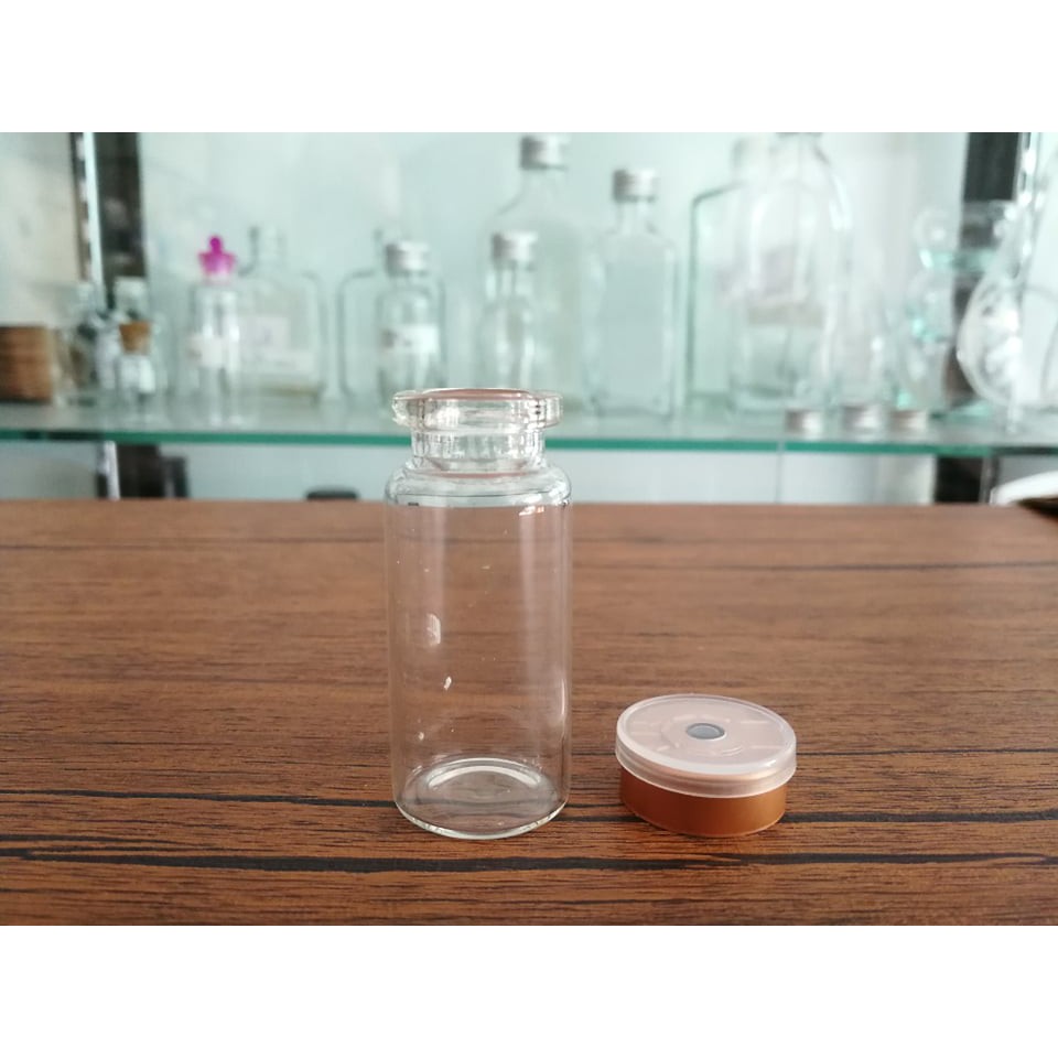 ขวดแก้ว ขวดยาฉีดวัคซีน 10 cc ฝาฟริฟออฟ (ใส) ลด 50 บาท ใส่โค้ด WSEP7CL4