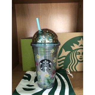 Starbucks แก้วน้ำ Songkran Tropical Dome Lid 16oz.