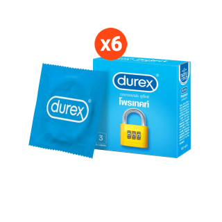 [โค้ด 33DD450 ลดสูงสุด 450.-] Durex ดูเร็กซ์ โพรเท็กซ์ ถุงยางอนามัยแบบมาตรฐาน ผิวเรียบ ถุงยางขนาด 52.5 มม. 3 ชิ้น x 6 กล่อง (18 ชิ้น) Protext Condom