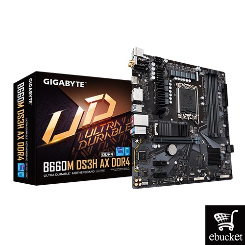 Gigabyte B660M DS3H AX DDR4 LGA1700 M-ATX MOBO Combo Deal Intel Core I3-12100F/I3-12100/Intel Core i5-12400F/i5-12400