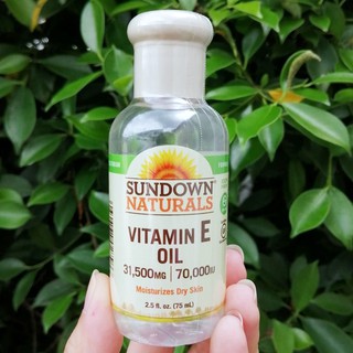 น้ำมันวิตามินอี Vitamin E Oil 70,000IU 75 mL(Sundown Naturals®) บำรุงผิวและเส้นผม