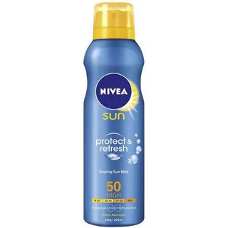 NIVEA Sun Protect &amp; Refresh Cooling Sun Mist SPF50 PA++ นีเวีย ซัน โพรเทคท์ แอนด์ รีเฟรช คูลลิ่ง ซัน 200ml.