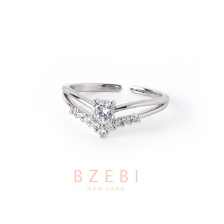BZEBI แหวนทองชุบ ผู้หญิง เพชร นทองคำแท้ สร้อยคอน่ารัก ทอง ทองแท้ไทเทเนียม เหล็ก ผู้หญิง แฟชั่น แหวน ประดับเพทาย สีทอง สไตล์ฮิปฮอป สําหรับผู้หญิง 807r