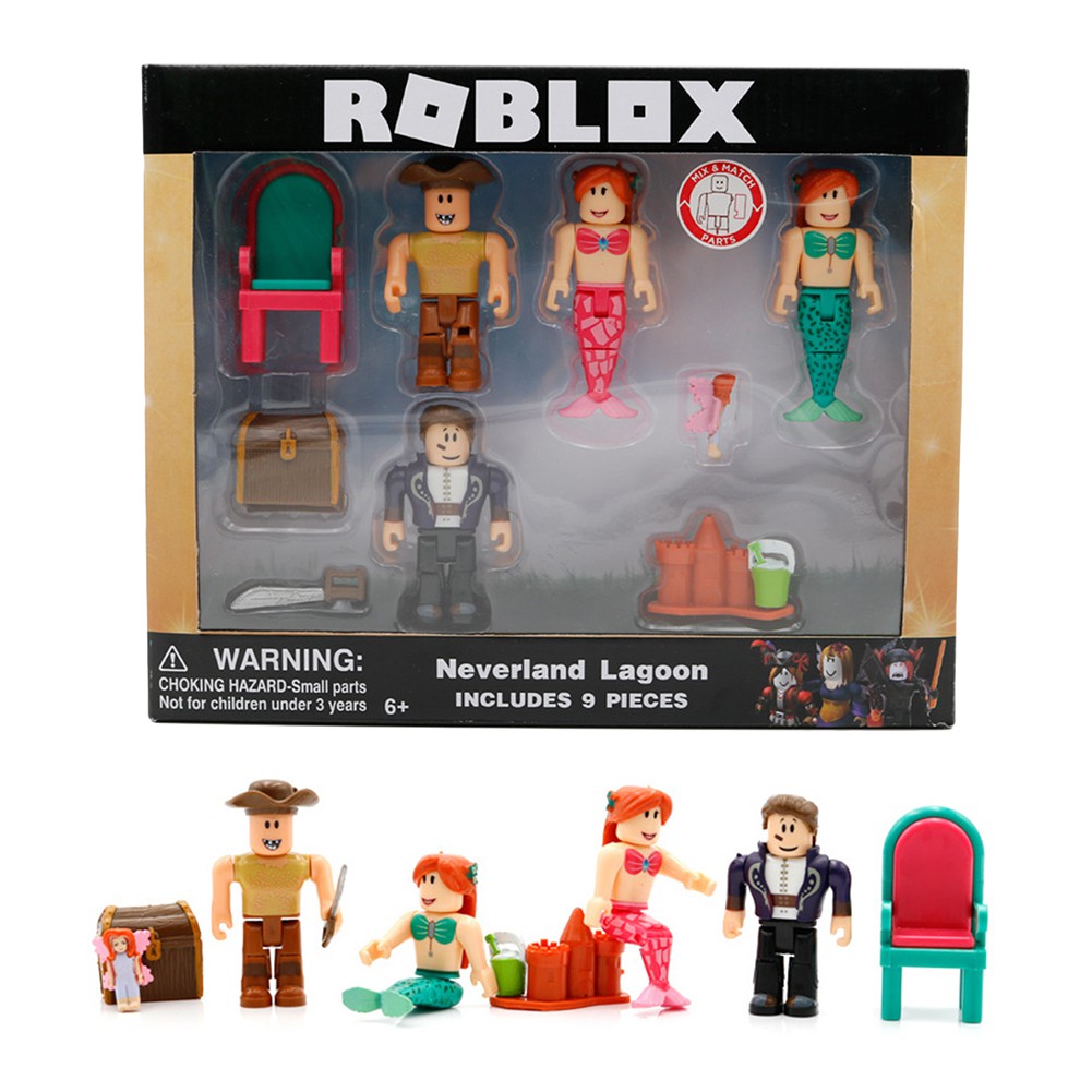 Virtual World Roblox Figures Blocks Doll Robot Mermaid World Champion - roblox girl virtual sticker