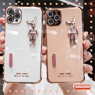 เคสมือถือ ชนิดซิลิโคน ลายกระต่าย สำหรับ iPhone 12 12pro 12 Pro Max 7plus 6splus 8plus SE 7 8 Plus 11 Xs 11 Promax