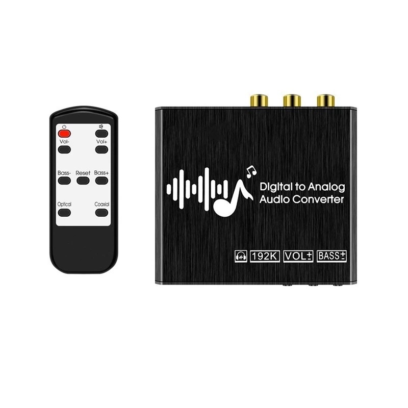 192KHz Digital To Analog Audio DAC Converter รองรับ USB Card Volume ปรับเบสเสียงถอดรหัส