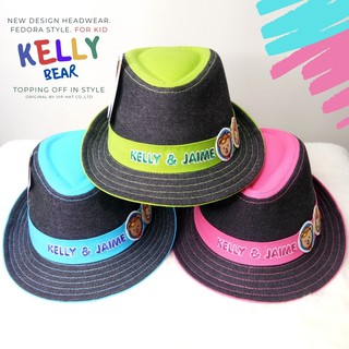 หมวกปีกกว้าง Fedora Kelly Bear  (No.1496) Hat For Kid SIZE 52 cm. / 54 cm.