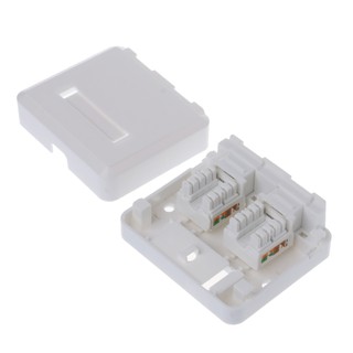 Desktop JB Dual-port Panel Ethernet Cable Junction Box with 2 Cat6 Modules